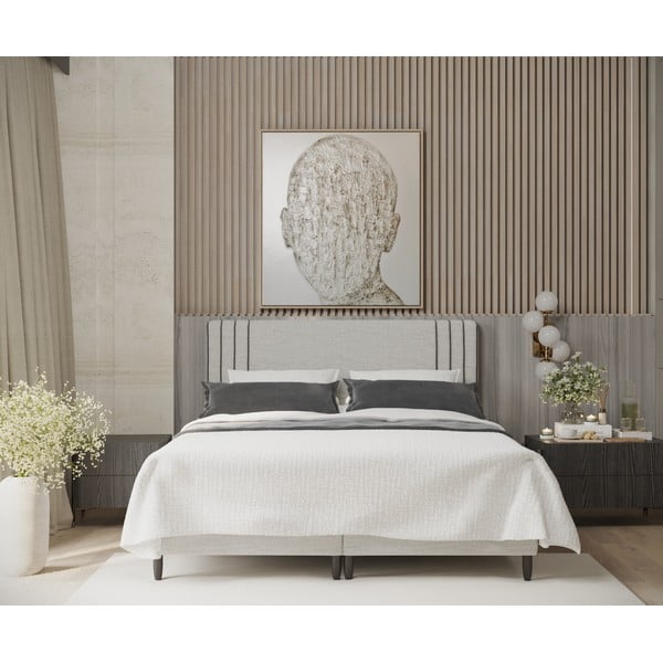 Helehall polsterdatud kaheinimese voodi koos panipaigaga 180x200 cm Musca - Maison de Rêve-image-3