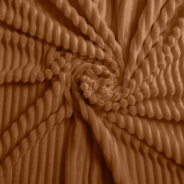 Helepruun 3-osaline flanellvoodipesukomplekt kaheinimesevoodile/ülipikale voodile 240x220 cm Veloutea - douceur d'intérieur-image-3