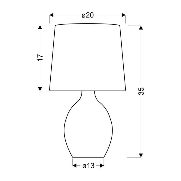 Tumehall laualamp tekstiilist varjuga (kõrgus 35 cm) Ambon - Candellux Lighting-image-2