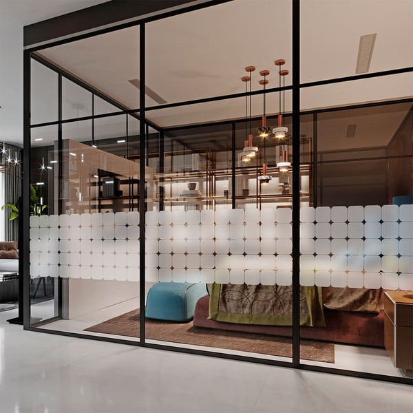 50 matist klaasist kleebist Square Blackout komplekt - Ambiance-image-1