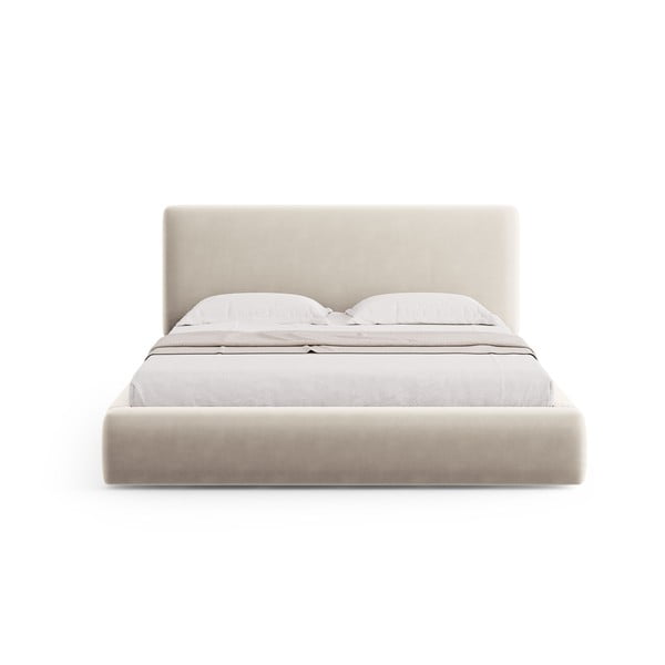 Beež polsterdatud kaheinimesevoodi koos voodipõhja ja panipaigaga 160x200cm Colonel - Cosmopolitan Design-image-3