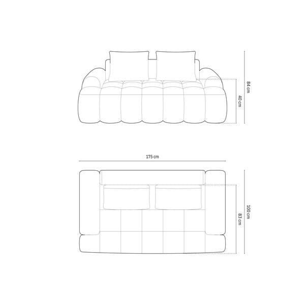  Beež diivan 175 cm Linz – Cosmopolitan Design-image-4