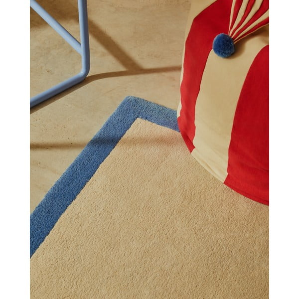 Sinakasbeež puuvillane vaip 90x150 cm Nalim - Kave Home-image-2