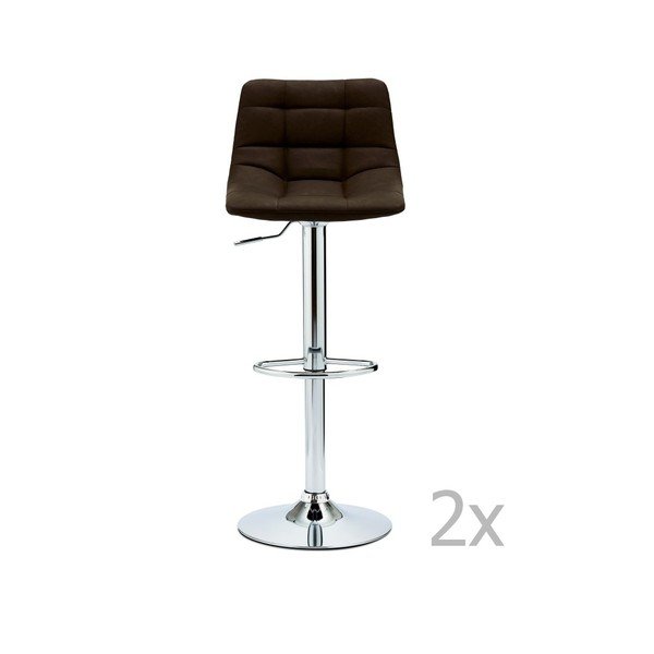 Tumepruunid pöörlevad baaritoolid 2 tk komplektis 88 cm Mario - Furnhouse-image-1