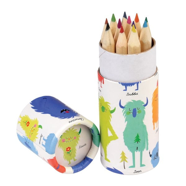 Komplekt 12 Monsters Of The World mini värvipliiatsit - Rex London