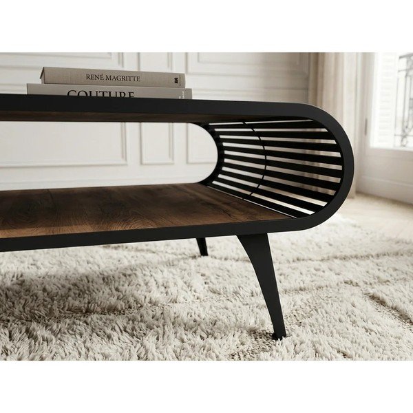 Kohvilaud naturaalses värvitoonis tammepuust pealispinnaga 60x120 cm Billie - Bobochic Paris-image-4