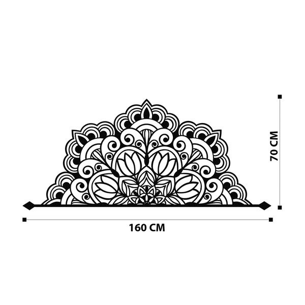 Metallist seinakaunistus 160x70 cm Mandala - Wallity-image-2