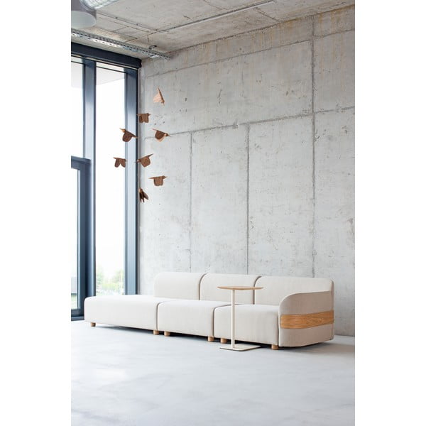 Helehall diivanimoodul (keskosa), mis on valmistatud villa ja lina segust Hugg - Gazzda-image-1