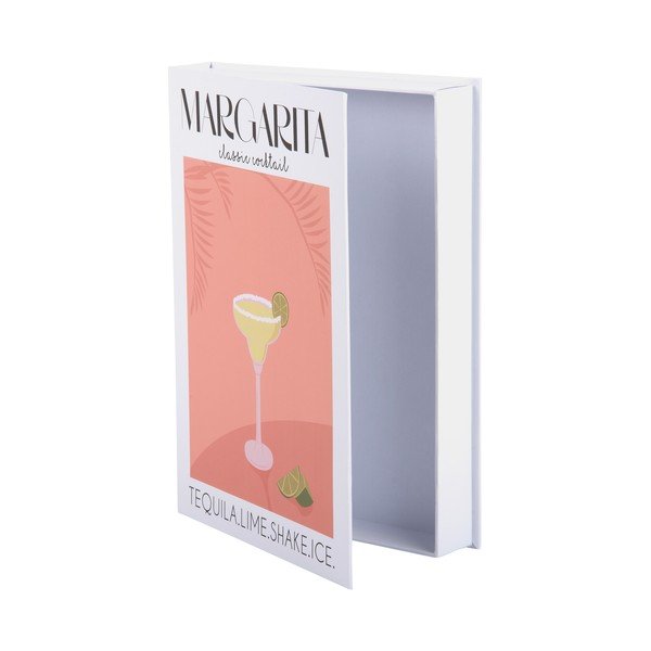 Valge-oranž dekoratiivne papist hoiukarp 18x4x25 cm Margarita - PT LIVING
