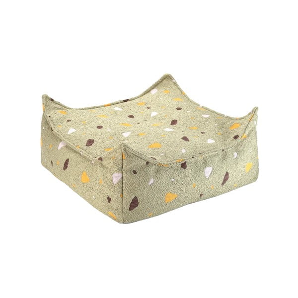 Roheline buklee/šenillkangast laste kott-tool Terrazzo Square - Wigiwama