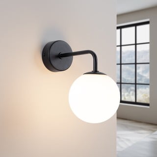 Must-valge seinavalgusti Beam - Nice Lamps