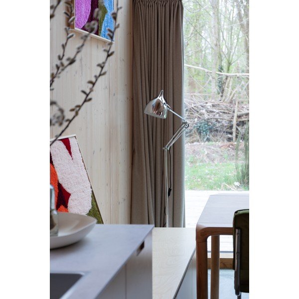 Painduva konstruktsiooniga hõbedane põrandalamp metallvarjuga (kõrgus 137 cm) Reader - Zuiver-image-3