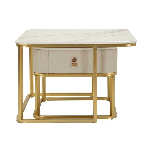 Kreemid/kuldsed diivanilauad 2 tk komplektis 50x70 cm Beauty - Mauro Ferretti-image-2