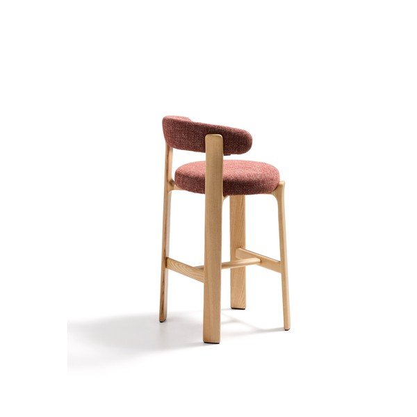 Terrakottapunane saarepuust baaritool (istme kõrgus 75 cm) Granite - Kave Home-image-4