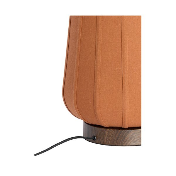 Terrakota värvi metallist laualamp tekstiilist varjuga (kõrgus 29 cm) Bibia - Light & Living-image-3