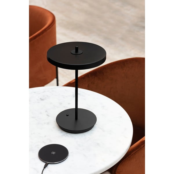 Must LED-lauavalgusti metallist varjuga (kõrgus 31 cm) Asteria Move - UMAGE-image-1