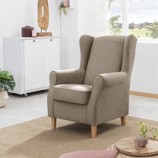 Pruun sametist tugitool Lorris - Max Winzer-image-1