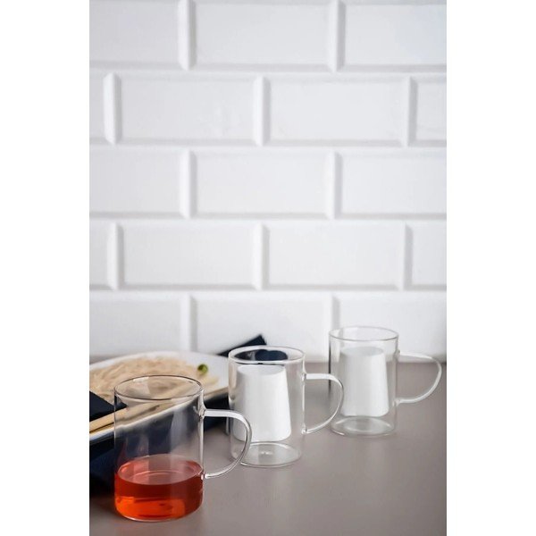 Klaasist kruusid 6tk komplektis 200 ml - Hermia-image-1