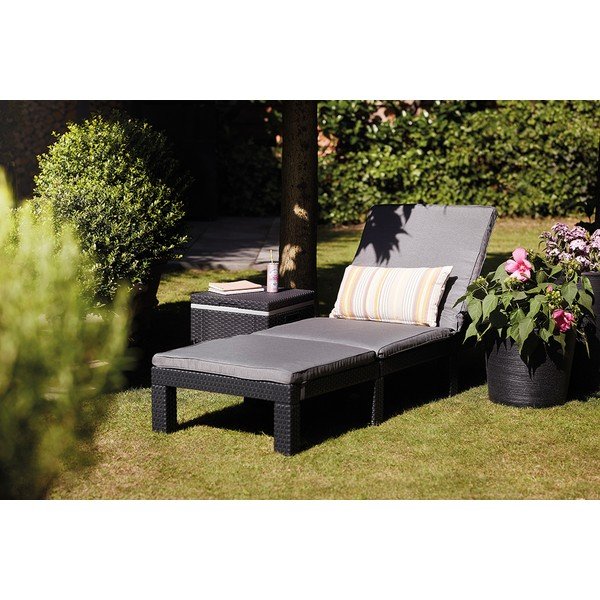 Tumehall polsterdatud/kunstrotangist reguleeritav aiatool Daytona - Keter-image-1