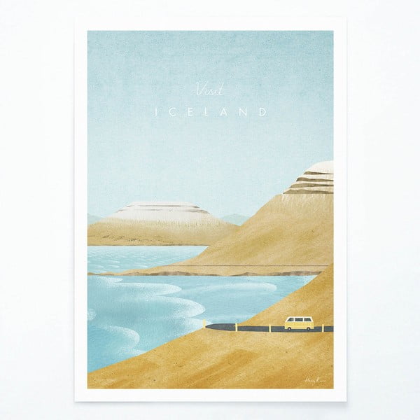 Plakat , 30 x 40 cm Iceland - Travelposter