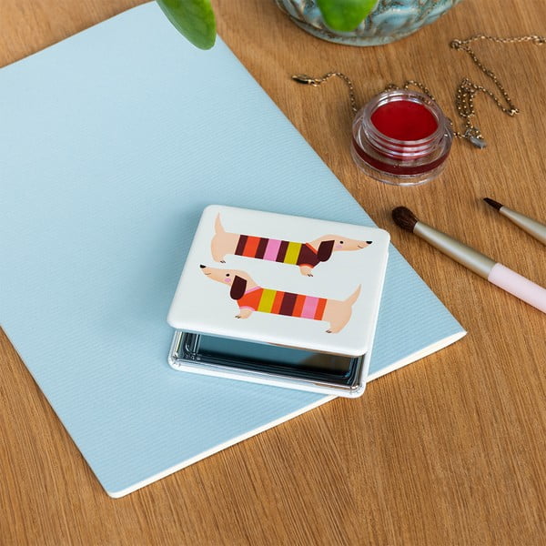 Kosmeetiline suurenduspeegel 7x7 cm Sausage Dog - Rex London-image-1