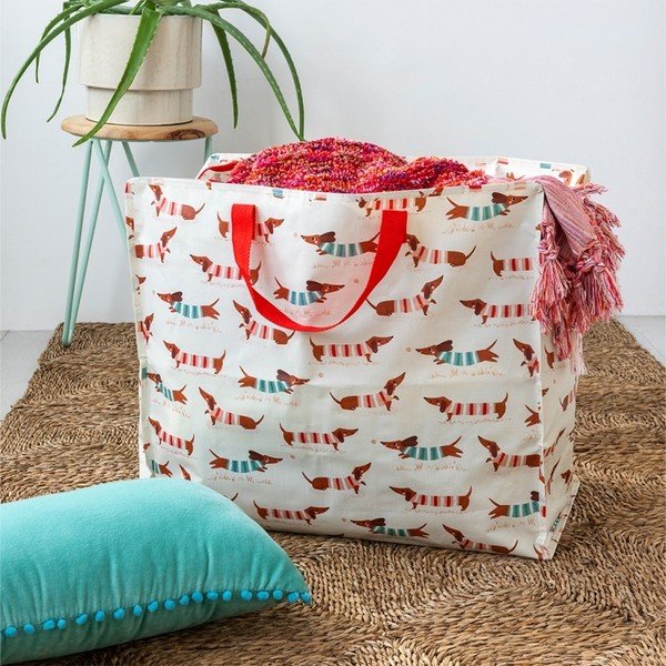 Taaskasutatud plastist riidekast 28x58x48 cm Sausage Dog - Rex London-image-1