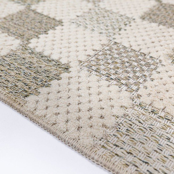 Roheline pestav puuvillasegu vaip 116x170 cm Muted Checkerboard - Flair Rugs-image-4
