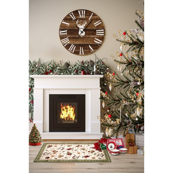Roheline jõulumotiividega puuvillaseguga vaip 50x80 cm Toy's Delight Green Christmas - Villeroy&Boch-image-1