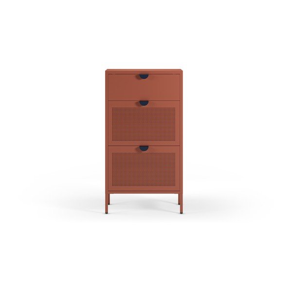 Metallist kingariiul terrakota värvi 60x110x30 cm Sayla - Marckeric-image-1