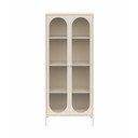 Kreem metallist vitriinkapp 80x186x40 cm Luna - Støraa