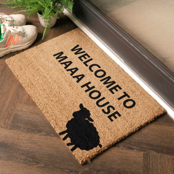 Kookoskiududest matt 40x60cm Welcome to Maaa House - Artsy Doormats-image-1