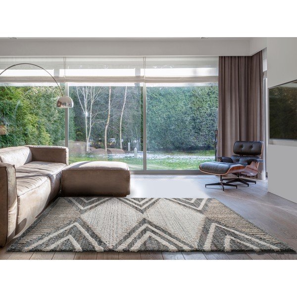 Pruun-hall Farah Geo vaip, 120 x 170 cm - Universal-image-1