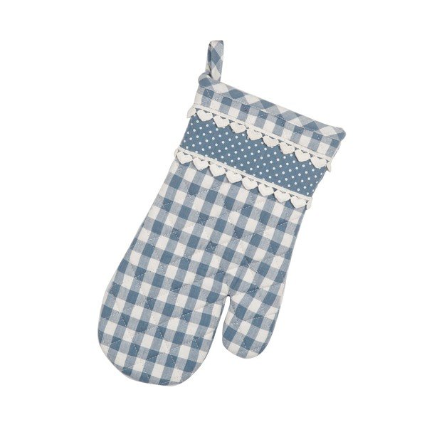 Kuchyňská rukavice Basic Hearts, modrá