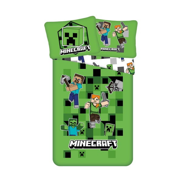 Laste üheinimesevoodipesu mikrokiust 140x200 cm Minecraft - Jerry Fabrics