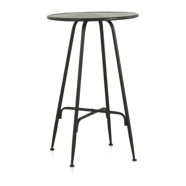 Černý kovový barový stolek Geese Industrial Style, výška 100 cm