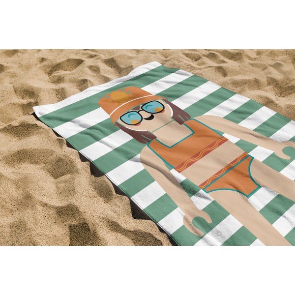 Roheline puuvillane frotee rannarätik 75x140 cm Summer Girl - Playmobil-image-1