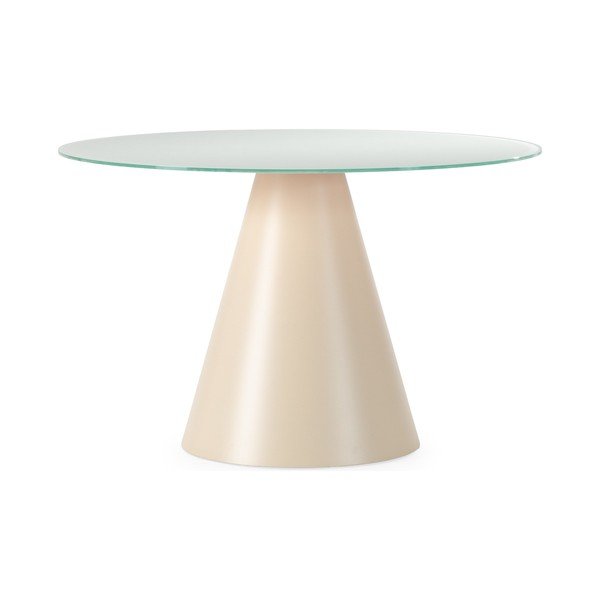 Ümmargune söögilaud klaasist pealispinnaga ø 120 cm Vida - MOME