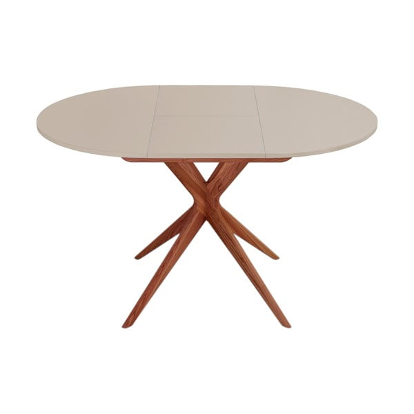 Ümmargune pikendatav söögilaud lisaplaadiga ø 90 cm Jubi – Ragaba-image-1