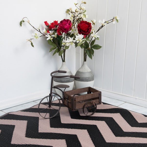 Černo-béžový oboustranný koberec vhodný i do exteriéru Green Decore Tara, 120 x 180 cm-image-1