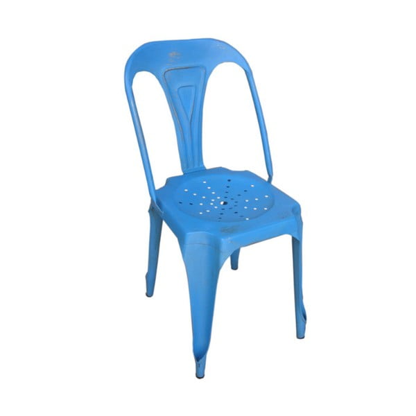 Kovová židle Chaise Bleu