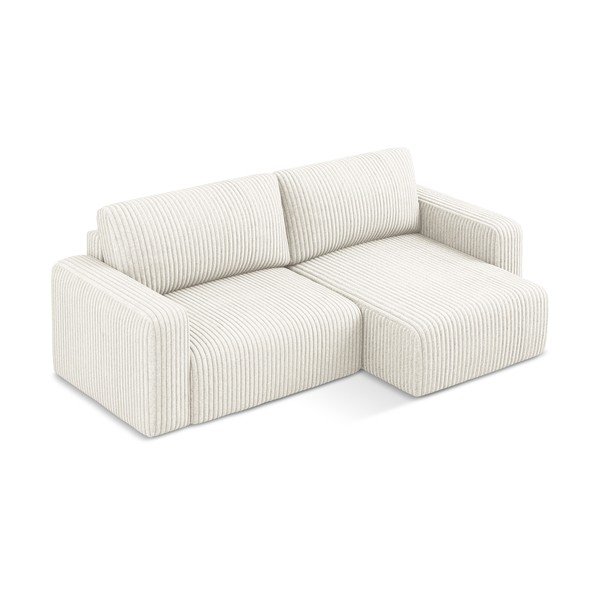 Kreemikas sametist diivanvoodi/panipaigaga nurgadiivan (parempoolne nurk/diivanvoodiga) Kona - Makamii-image-3