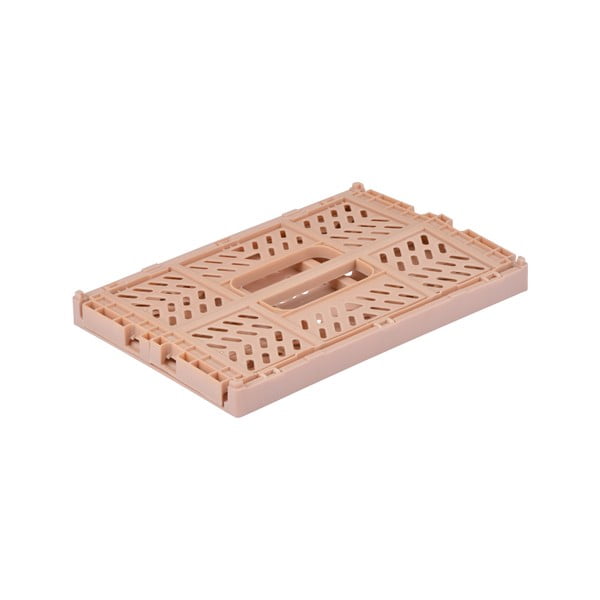 Heleroosa plastikust hoiukarp 21x14.5x8 cm - Homéa-image-2