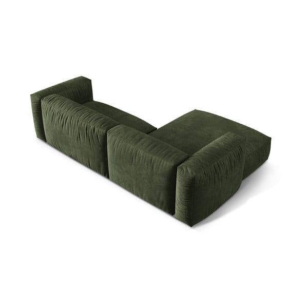 Roheline bukleekangast modulaarne nurgadiivan (vasak nurk) Martina - Micadoni Home-image-3