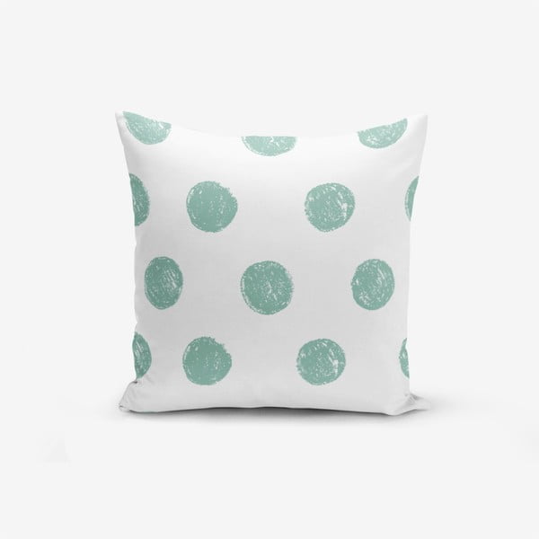 Mind Green With Points puuvillane padjapüür, 45 x 45 cm - Minimalist Cushion Covers