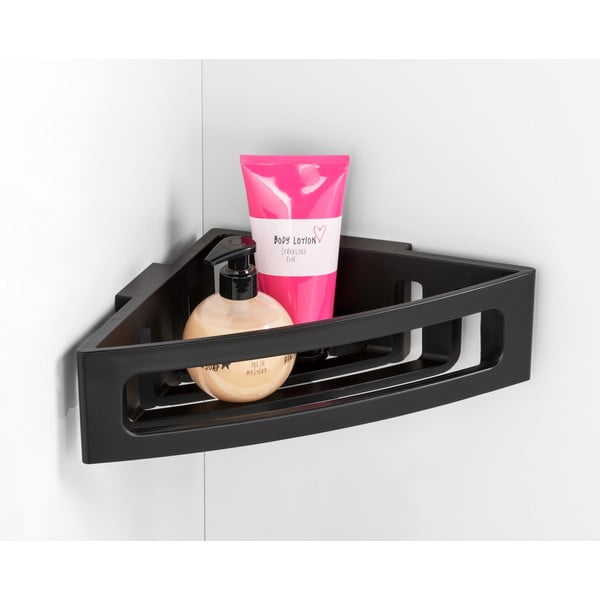 Must nurgas isekandev plastikust vannitoa riiul Bralia - Wenko-image-4