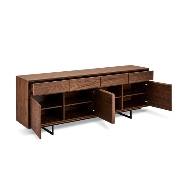 Pruun pähklipuu dekooriga kummut 205x82 cm Tokyo - Furnhouse-image-3