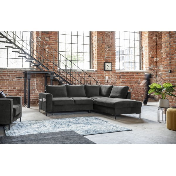 Tumehall sametist nurgadiivan (paremas nurgas) Lofty Lilly - Miuform-image-4