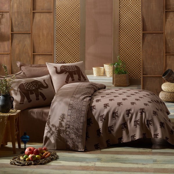 Kahekohaline puuvillane voodipesu koos padjapüüride ja voodilinadega Fil, 200 x 235 cm. Pique - Mijolnir