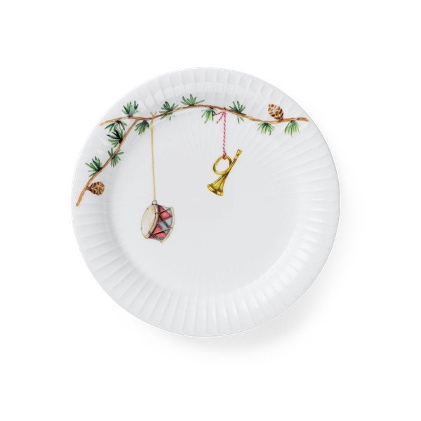Valge jõulumotiiviga portselanist magustoidutaldrik ø 19 cm Hammershøi Christmas – Kähler Design