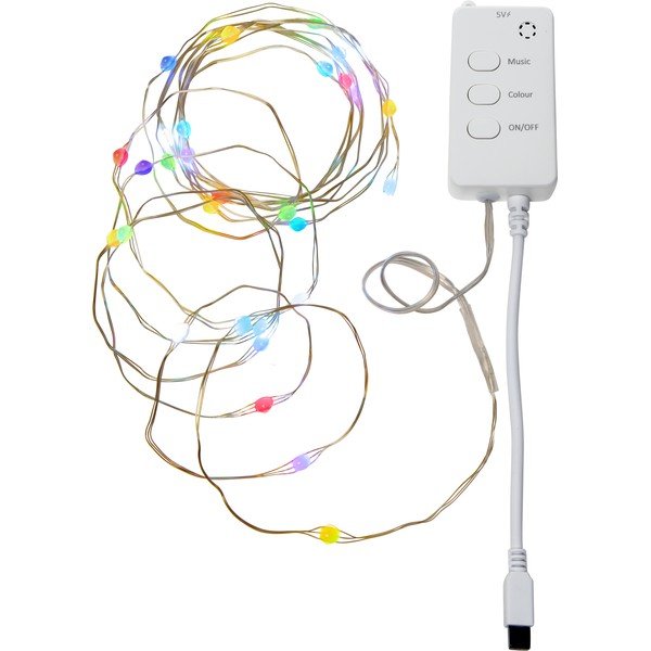 Valguskett, pirnide arv 30tk, USB, pikkus 300 cm Smart Strip – Star Trading